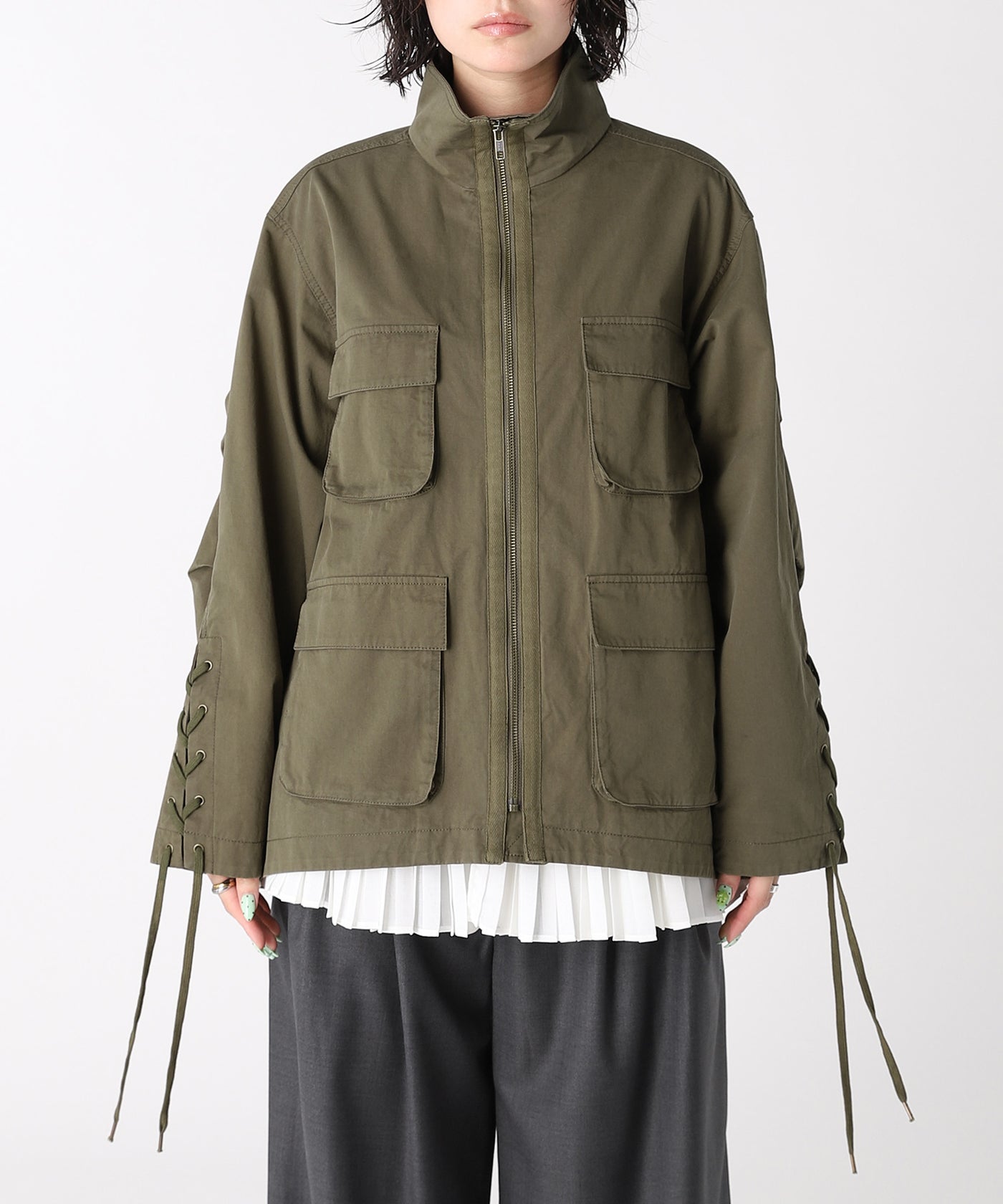 Lace Up Militery Jacket｜フォーゲットミーノッツ(Forget-me-nots