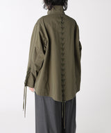 Lace Up Militery Jacket-Forget-me-nots-Forget-me-nots Online Store