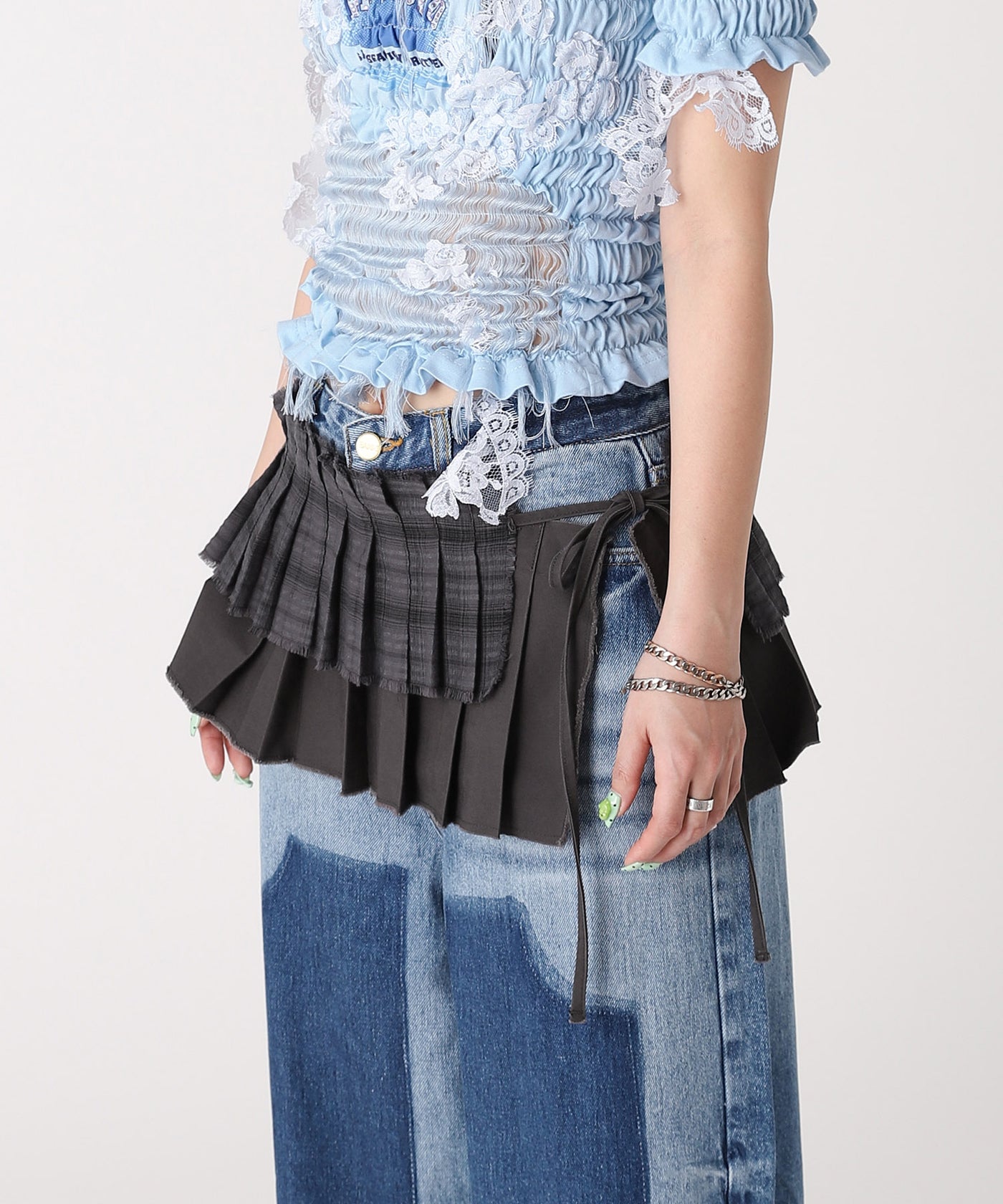 Layered Pleats Wrap Skirt｜フォーゲットミーノッツ(Forget-me-nots