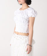 Gathered Mini Tee With Corset-Forget-me-nots-Forget-me-nots Online Store