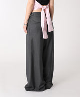 Wide Tuck Slacks-Forget-me-nots-Forget-me-nots Online Store