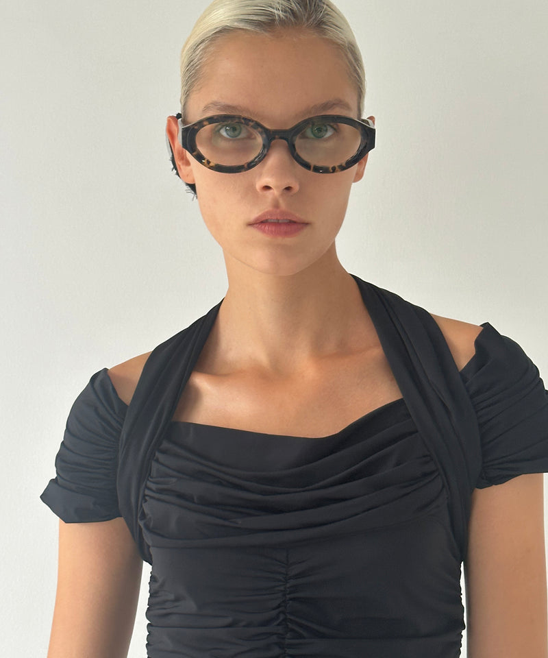 Stretch Jersey Off-Shoulder Top-FETICO-Forget-me-nots Online Store
