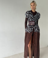 Puff Sleeve Gathered Blouse-FETICO-Forget-me-nots Online Store