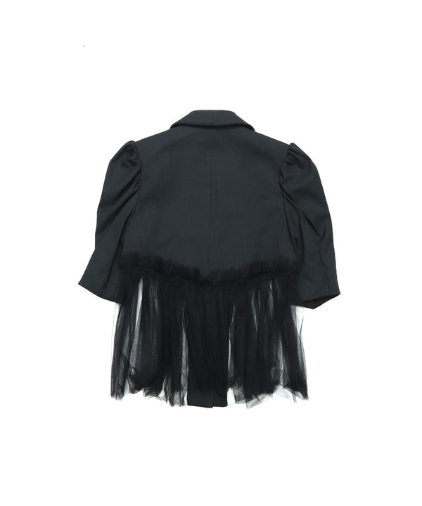 Tuck Short-Sleeve Jacket-SHIORI MIKATA-Forget-me-nots Online Store