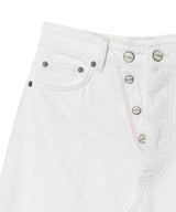 White Denim Double Fly Maxi Skirt-GANNI-Forget-me-nots Online Store