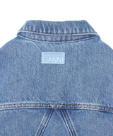Heavy Denim Cropped Trucker Jacket-GANNI-Forget-me-nots Online Store