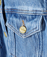 Heavy Denim Cropped Trucker Jacket-GANNI-Forget-me-nots Online Store