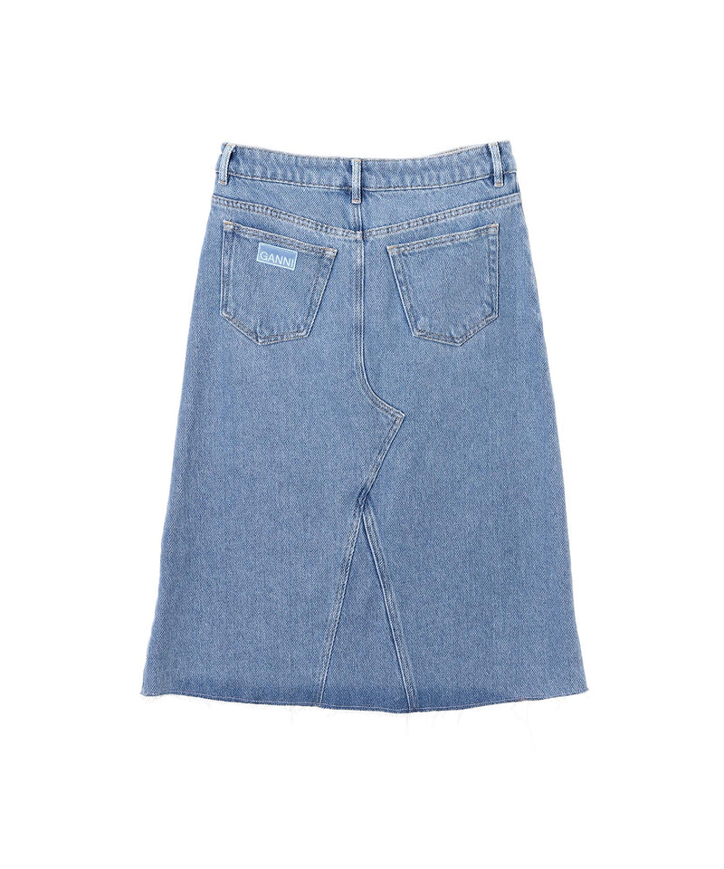 Heavy Denim Midi Skirt-GANNI-Forget-me-nots Online Store