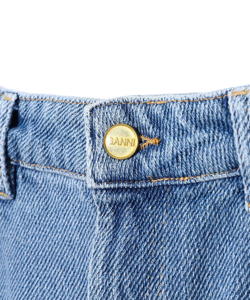 Heavy Denim Midi Skirt-GANNI-Forget-me-nots Online Store