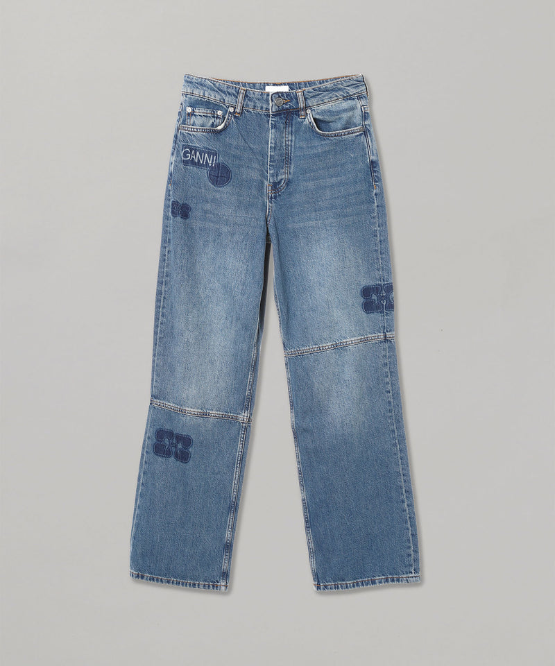 Patch Denim Izey-GANNI-Forget-me-nots Online Store