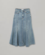 Tint Denim Peplum Skirt-GANNI-Forget-me-nots Online Store