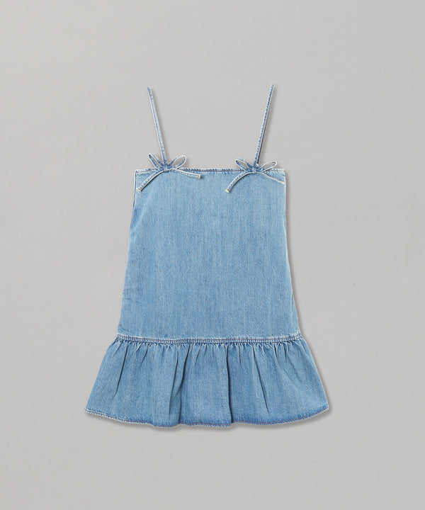 Tint Denim Strap Dress-GANNI-Forget-me-nots Online Store