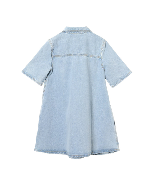 Cutline Denim Mini Dress-GANNI-Forget-me-nots Online Store