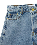 Patch Denim Shorts-GANNI-Forget-me-nots Online Store