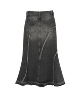 Tint Edge Denim Long Skirt-GANNI-Forget-me-nots Online Store