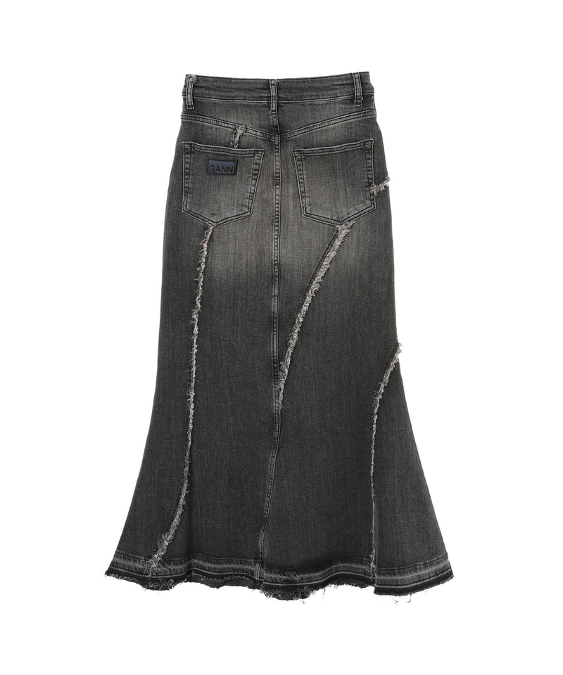 Tint Edge Denim Long Skirt-GANNI-Forget-me-nots Online Store