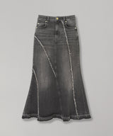 Tint Edge Denim Long Skirt-GANNI-Forget-me-nots Online Store