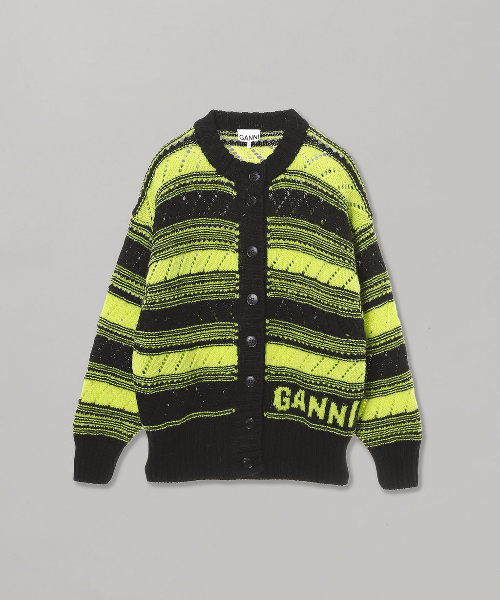 ガニー(GANNI)｜Organic Wool Cardigan-Striped｜スニーカー