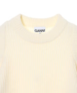 Chunky Soft Wool Open Shoulder Pullover-GANNI-Forget-me-nots Online Store