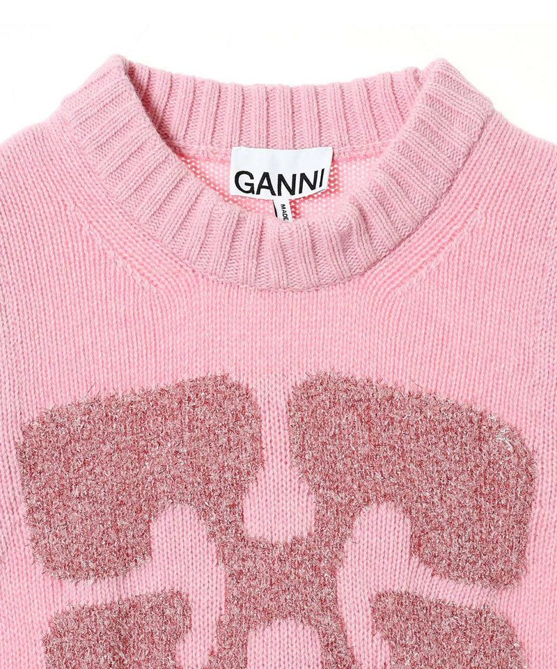 Graphic Wool Mix Vest-GANNI-Forget-me-nots Online Store