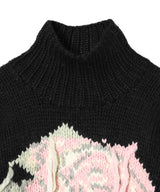 Graphic Wool Handknit Turtleneck-GANNI-Forget-me-nots Online Store