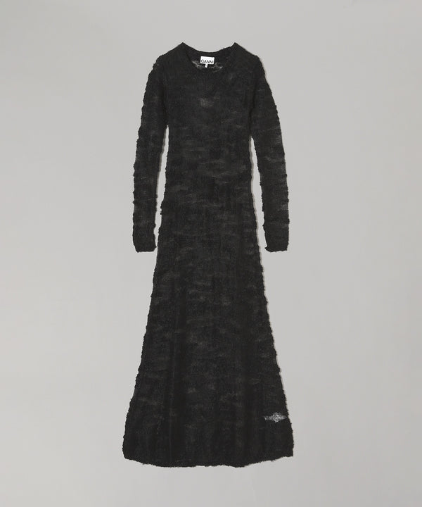 Alpaca Mohair Boucle Maxi Dress-GANNI-Forget-me-nots Online Store