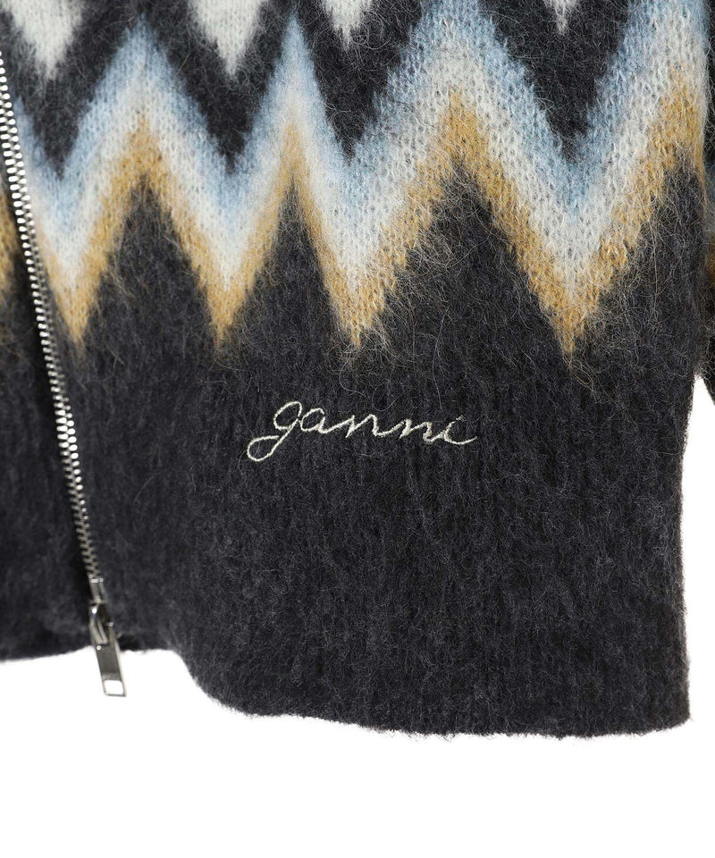 Fine Brushed Alpaca Cardigan-GANNI-Forget-me-nots Online Store