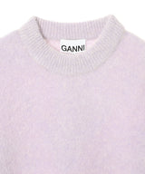 Brushed Alpaca O-Neck-GANNI-Forget-me-nots Online Store