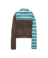 Mohair Border High Neck Knit-kotohayokozawa-Forget-me-nots Online Store