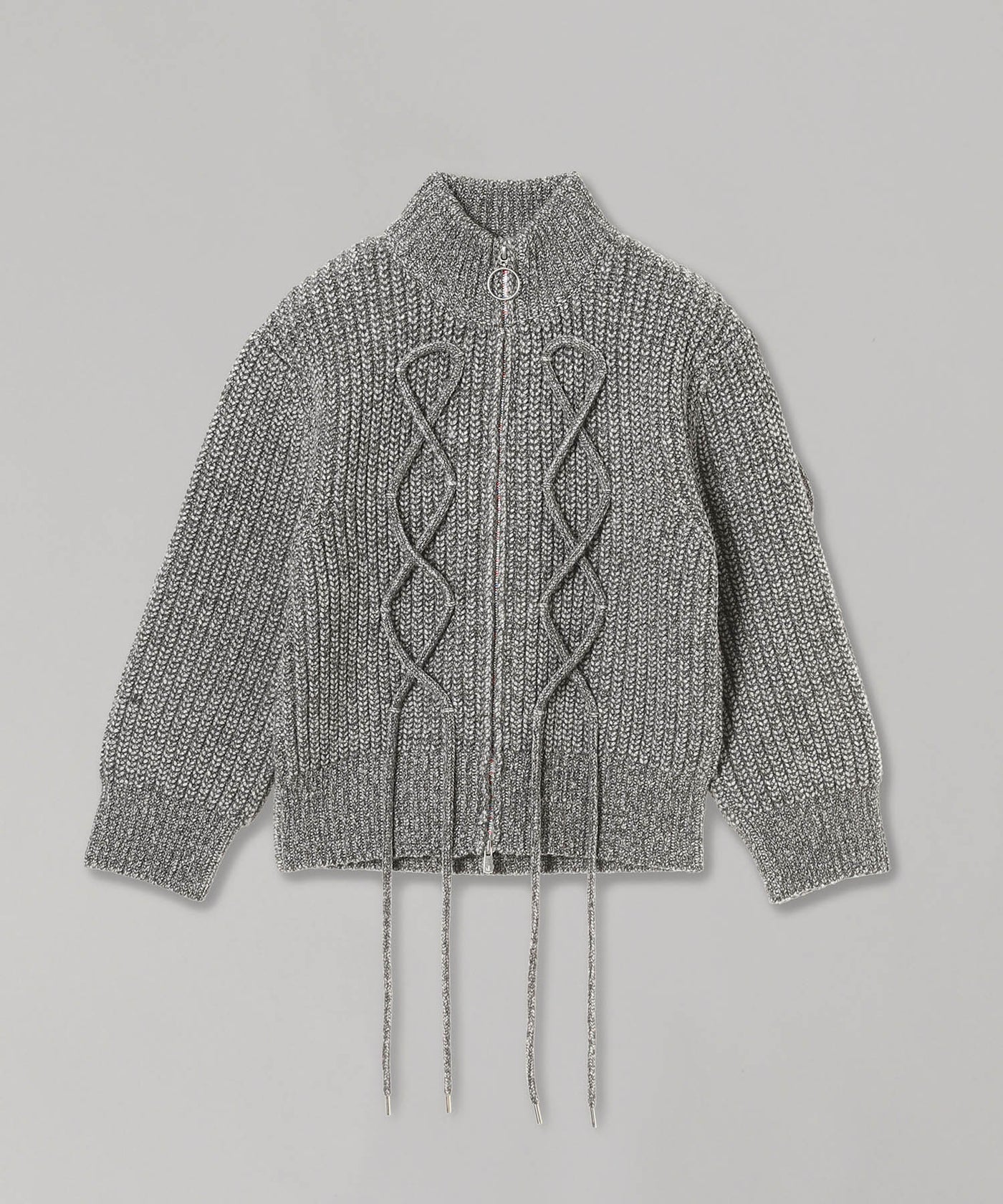 コトハヨコザワ(kotohayokozawa)｜Reverse Zip-Up Hand Knit  