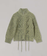 Reverse Zip-Up Hand Knit-kotohayokozawa-Forget-me-nots Online Store