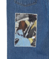 Graphic Printed Jeans-kotohayokozawa-Forget-me-nots Online Store