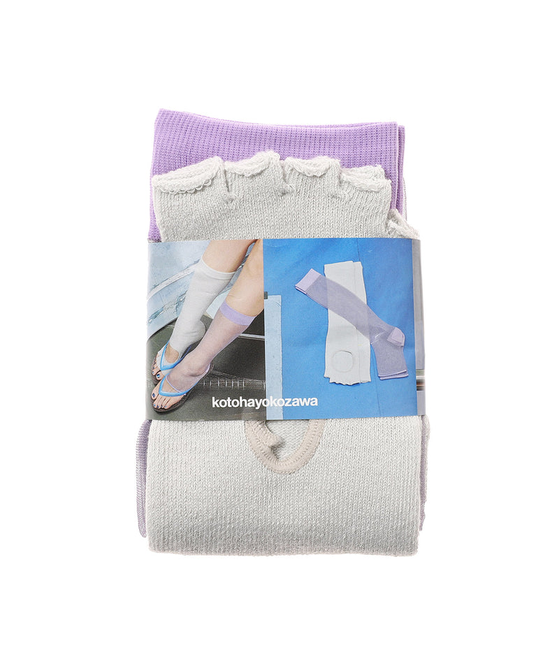 Pilates High Socks / Sheer Socks Set-kotohayokozawa-Forget-me-nots Online Store