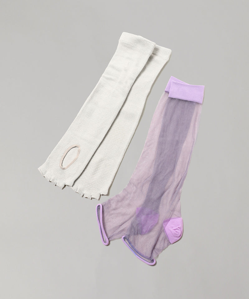 Pilates High Socks / Sheer Socks Set-kotohayokozawa-Forget-me-nots Online Store