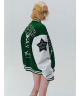 Vintage Style Varsity Jacket-BASICKS-Forget-me-nots Online Store