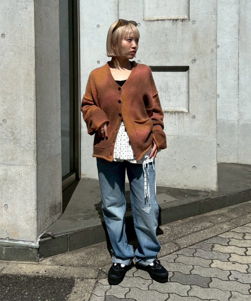 Spray Drawing Knit-PERVERZE-Forget-me-nots Online Store