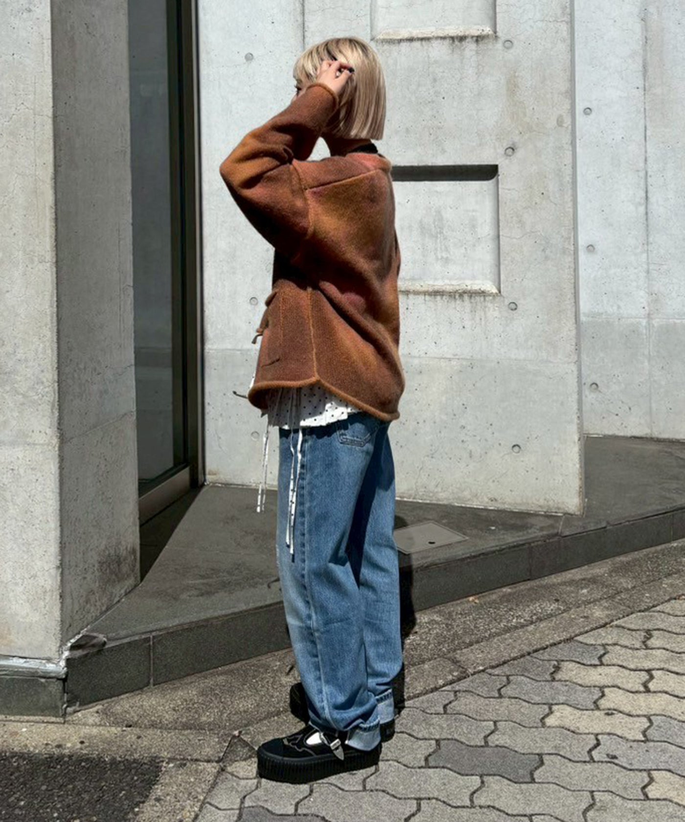 パーバーズ(PERVERZE)｜Spray Drawing Knit｜Forget-me-nots Online Store