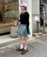 モデル身長：153cm / カラー：Indigo / サイズ：34