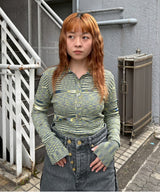 Spacedyed Knit Polo-GANNI-Forget-me-nots Online Store
