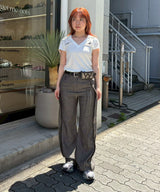 モデル身長：153cm / カラー：Brown / サイズ：S