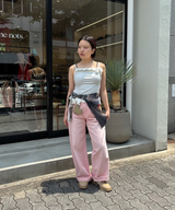 モデル身長：153cm / カラー：Beige / サイズ：S