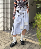 Reconstructed Skirt-Forget-me-nots-Forget-me-nots Online Store
