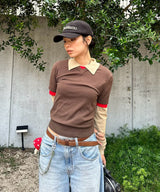 モデル身長：165cm / カラー：Brown / サイズ：F
