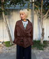 モデル身長：157cm / カラー：Brown / サイズ：F