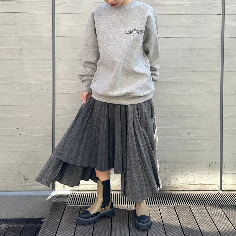 Triple Pleated Skirt-rokh-Forget-me-nots Online Store