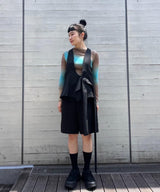 Crossing Belt Waist Coat-PERVERZE-Forget-me-nots Online Store