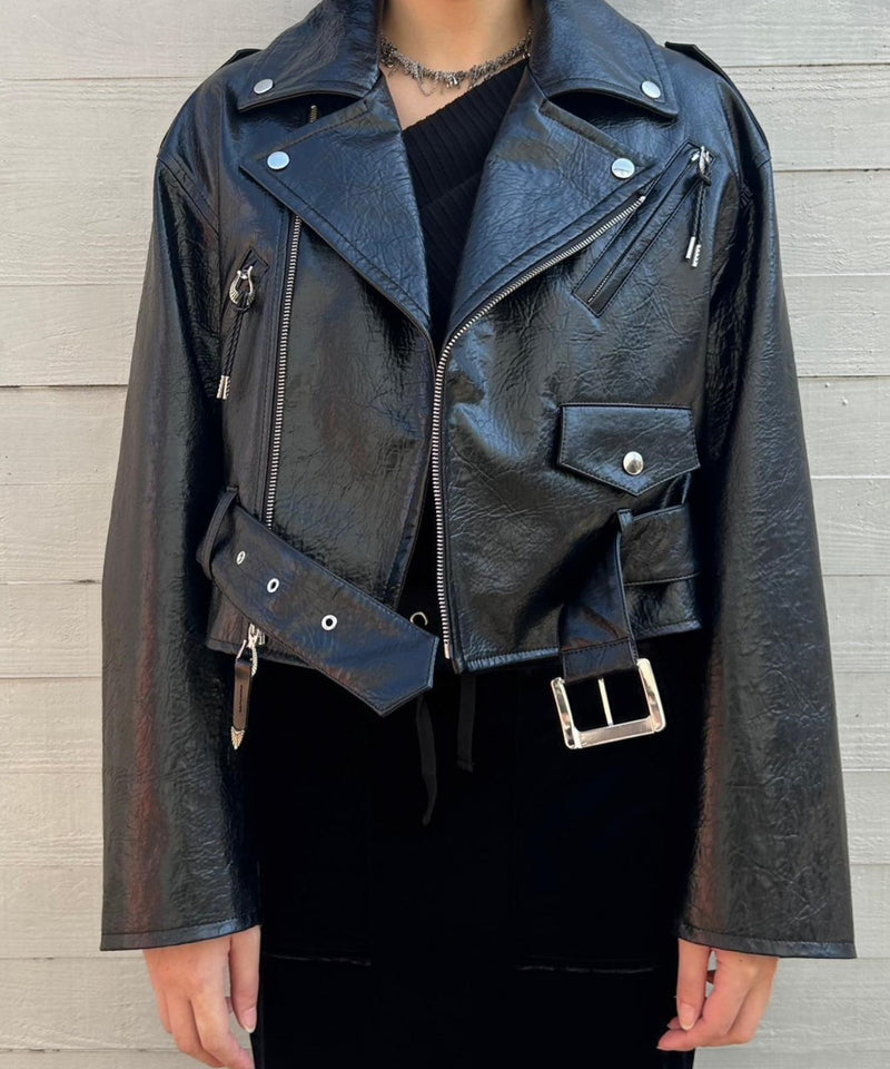 Leather Jacket-TOGA PULLA-Forget-me-nots Online Store