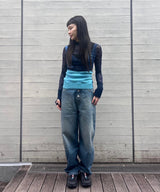 Blue Denim Trousers-MM6 Maison Margiela-Forget-me-nots Online Store