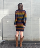 Boucle Space Dye Holey Knit Dress