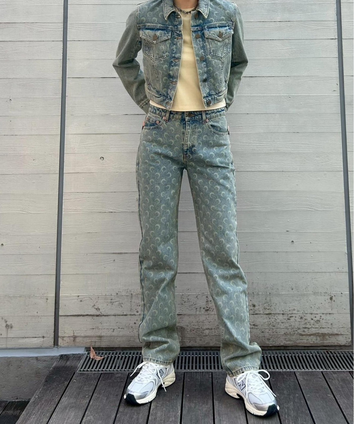 マリーン セル(Marine Serre)|Moon Laser Denim Boxy Suit マリーン セル(Marine Serre)|Moon Laser Denim Boxy Suit